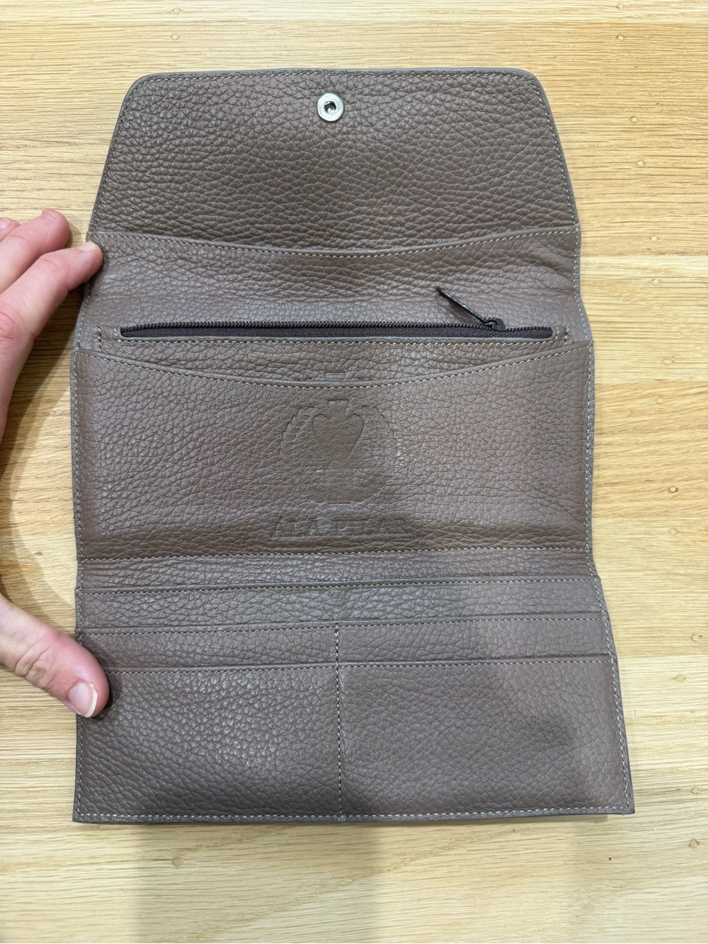 Ala Pilar Leather Tri Fold Wallet